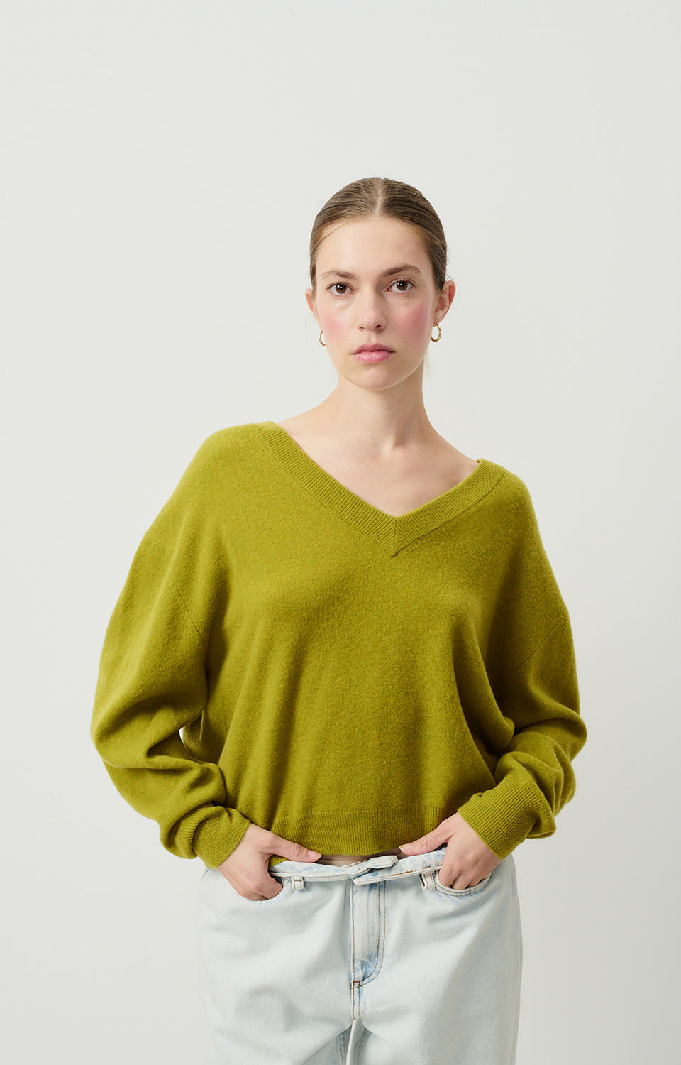 Women Green Wool Sweater