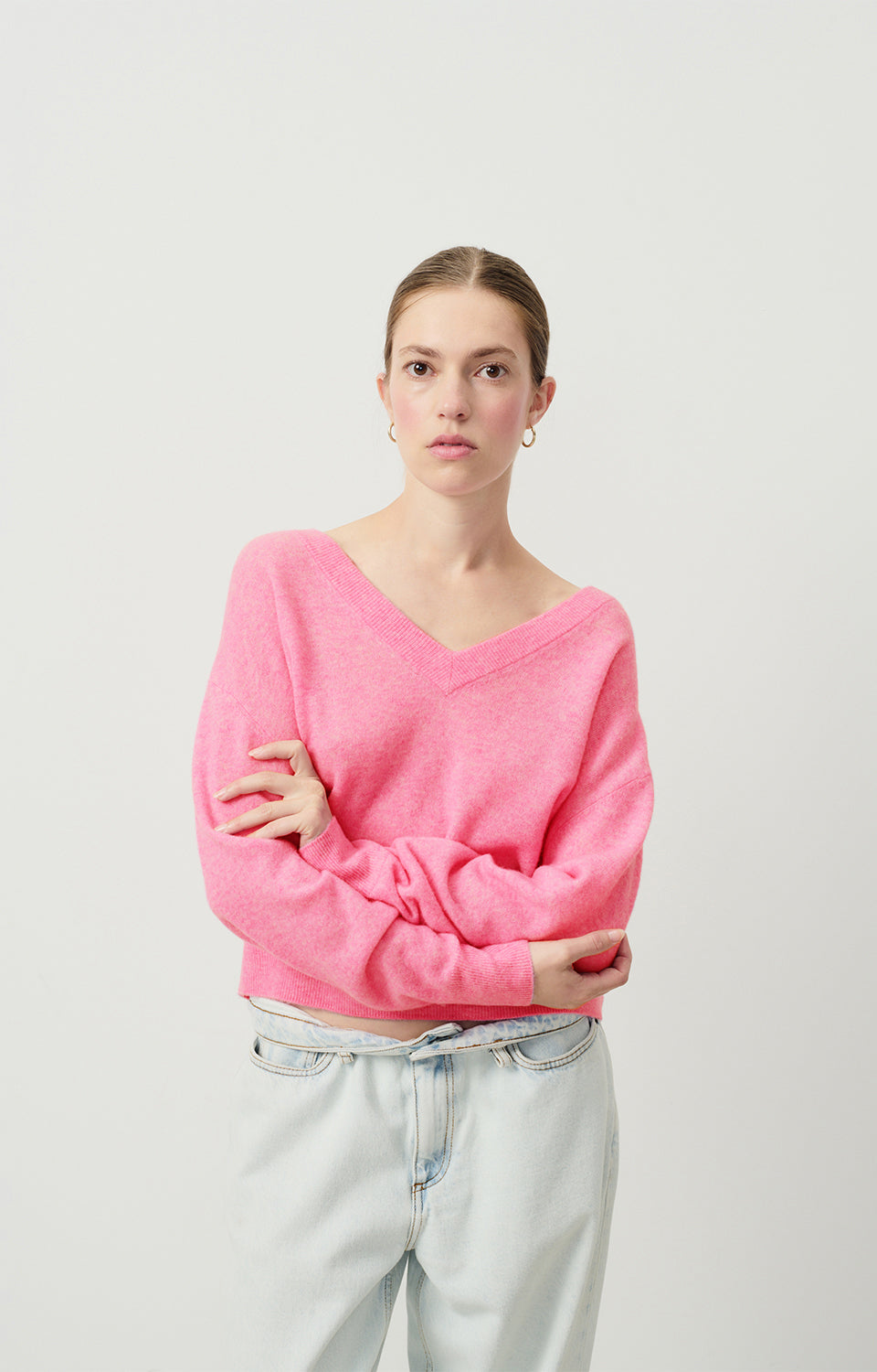 Women Pink Wool Sweater