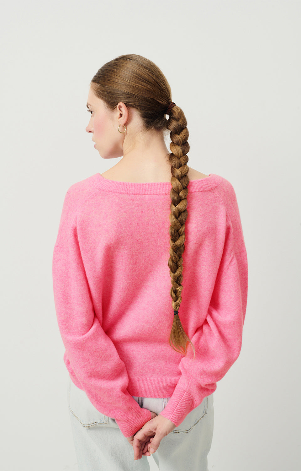 Women Pink Wool Sweater