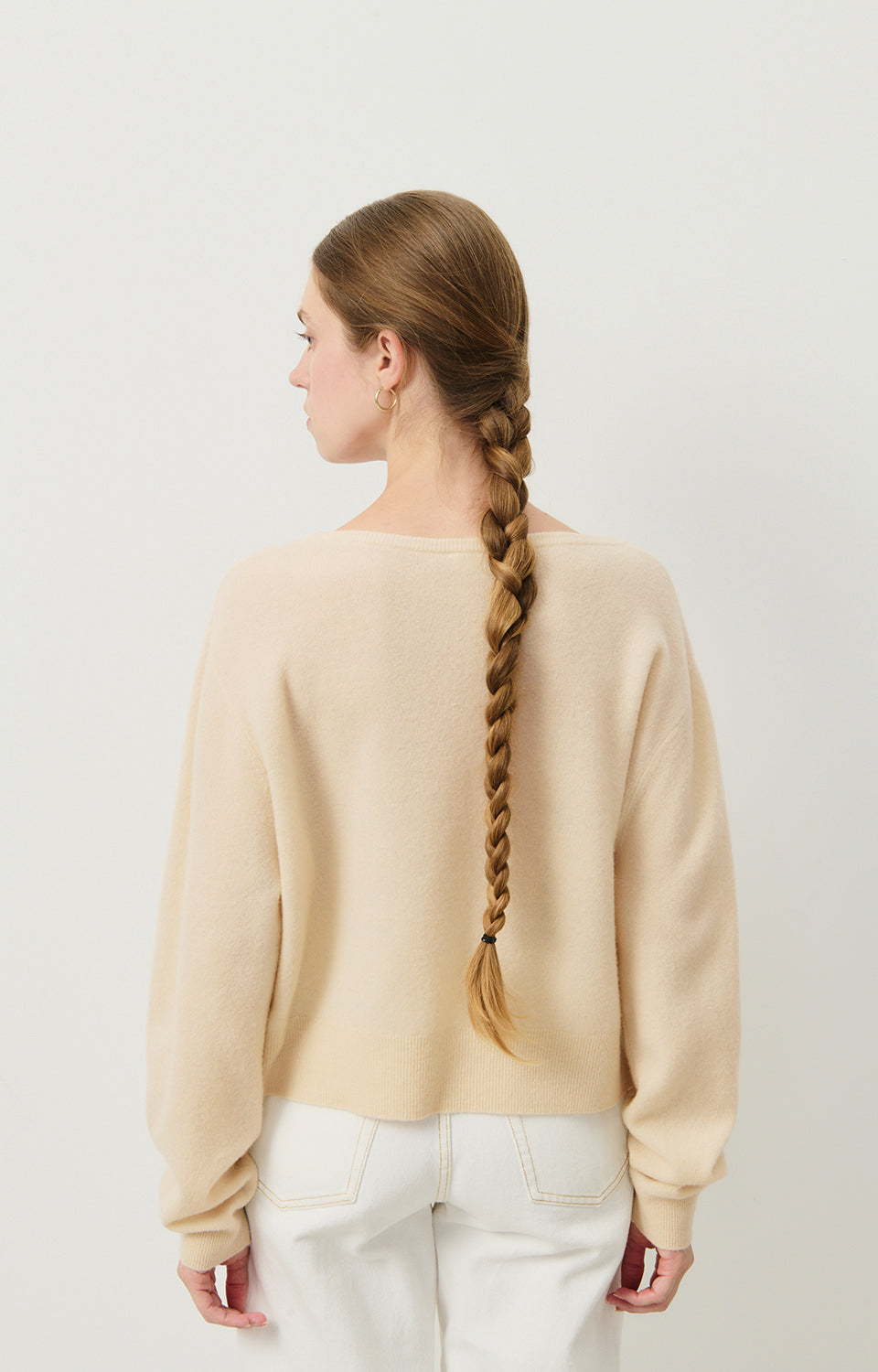 Women White Wool Sweater