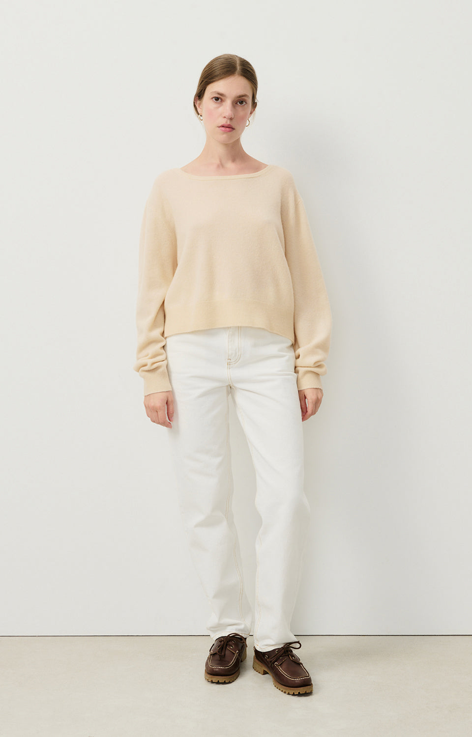 Women White Wool Sweater