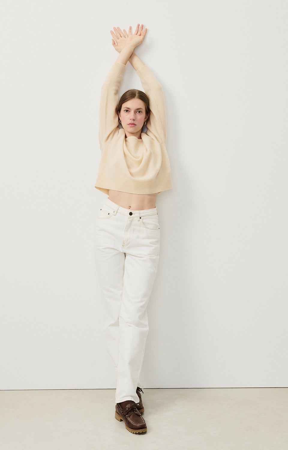 Women White Wool Sweater