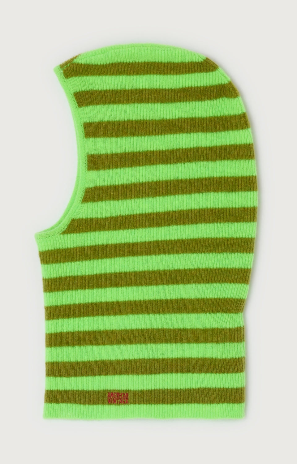 Women Green Stripes Wool Hat