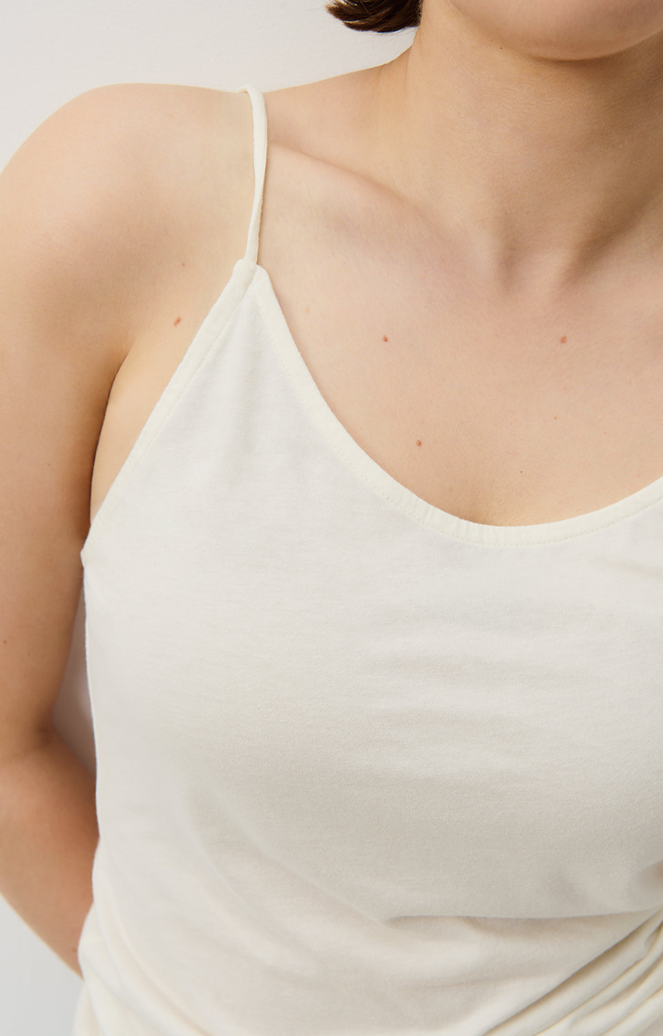 Women White Strap Cotton Vest