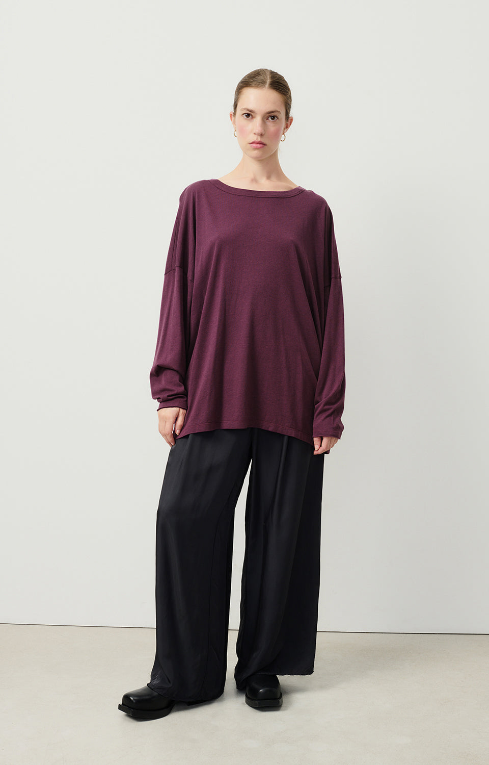 Women Purple Cotton T-Shirt