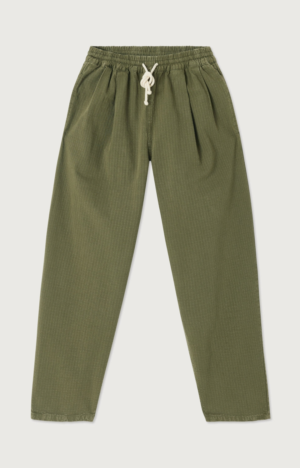 Women Green Stripes Cotton Trousers