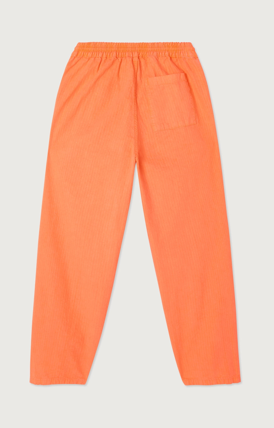 Women Orange Stripes Cotton Trousers
