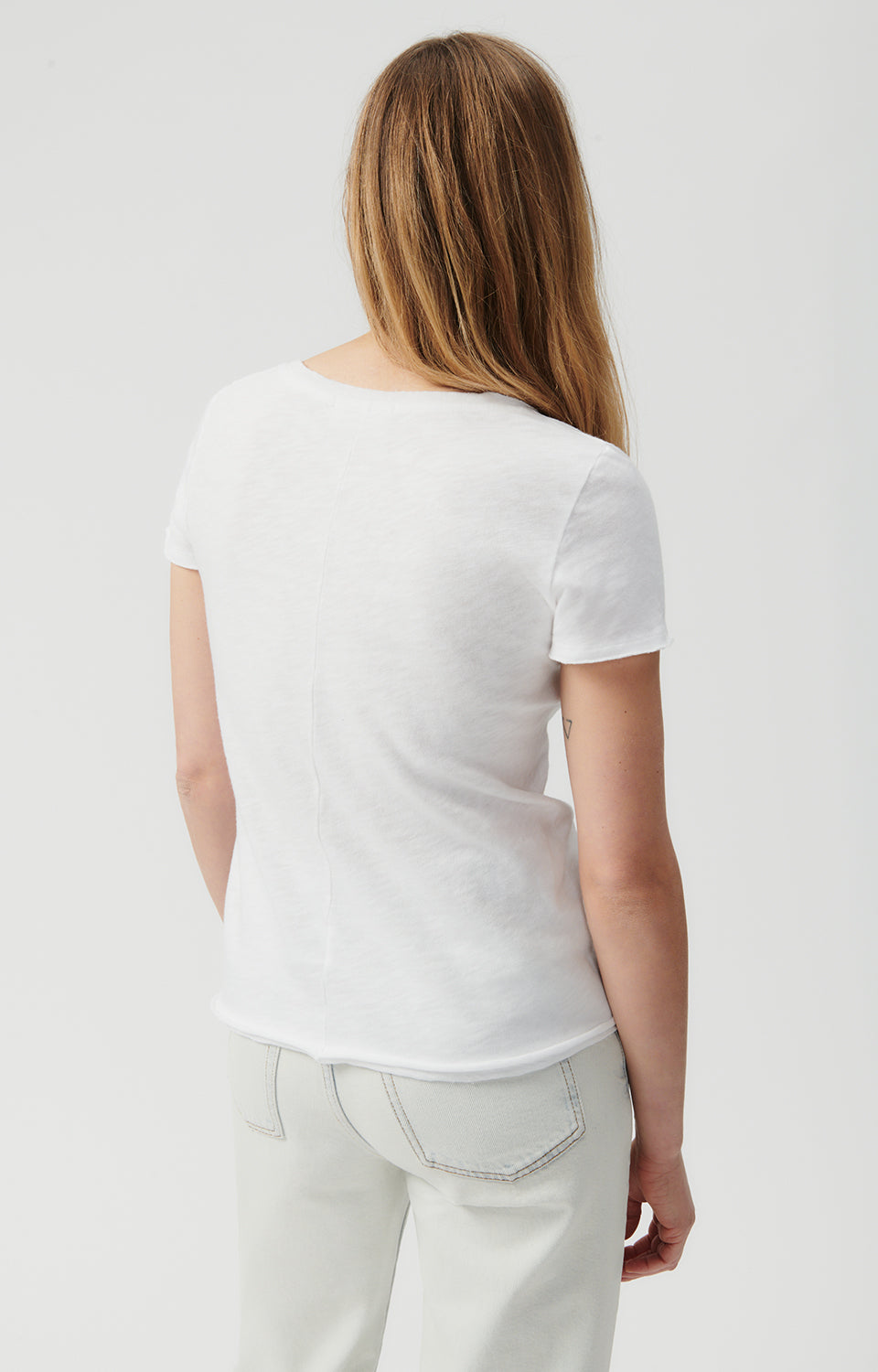 Women White Cotton T-Shirt