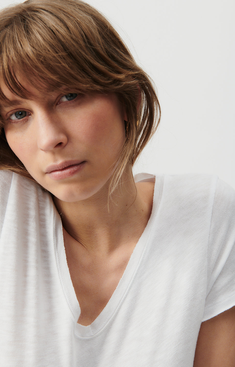 Women White Cotton T-Shirt