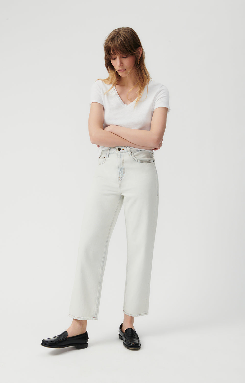 Women White Cotton T-Shirt