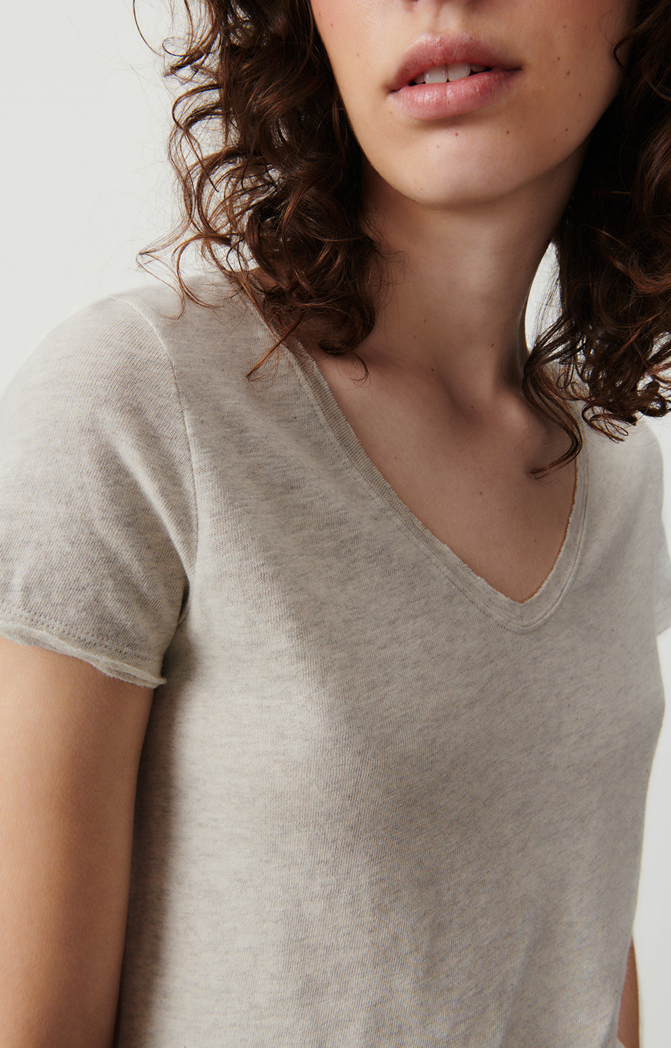 Women Beige Cotton T-Shirt