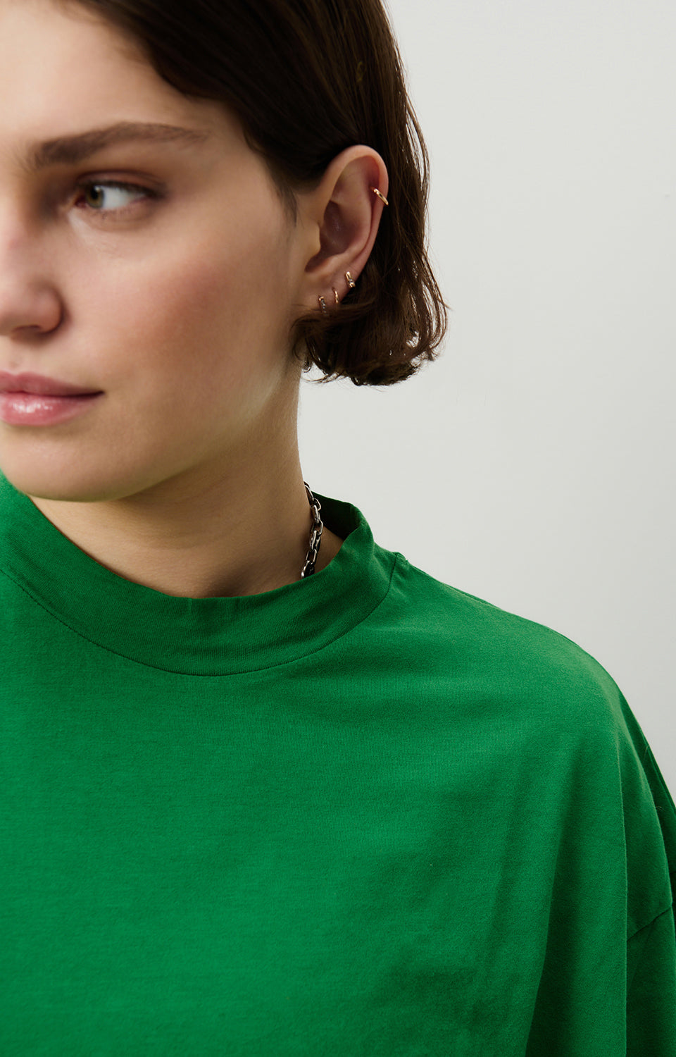 Women Green Cotton T-Shirt