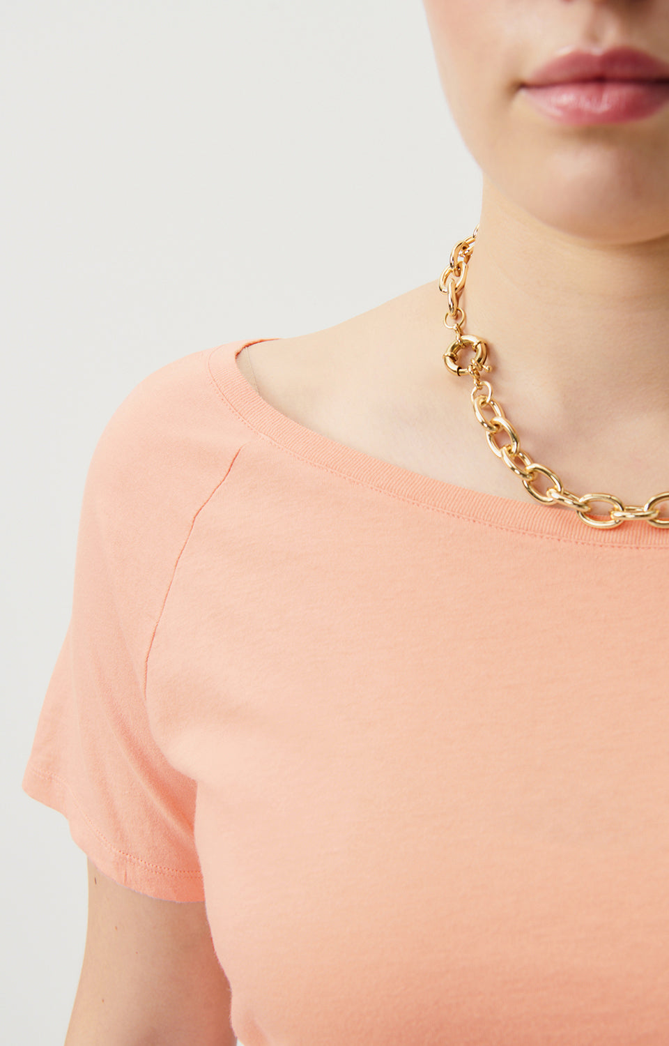 Women Light Pink Cotton T-Shirt