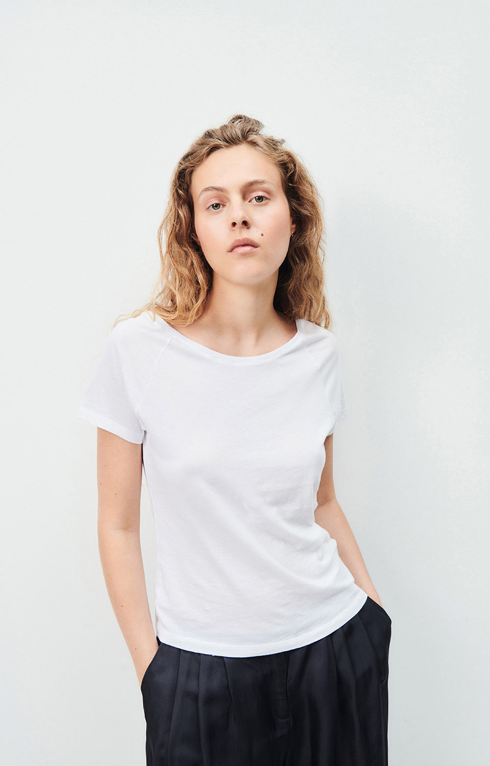 Women White Cotton T-Shirt