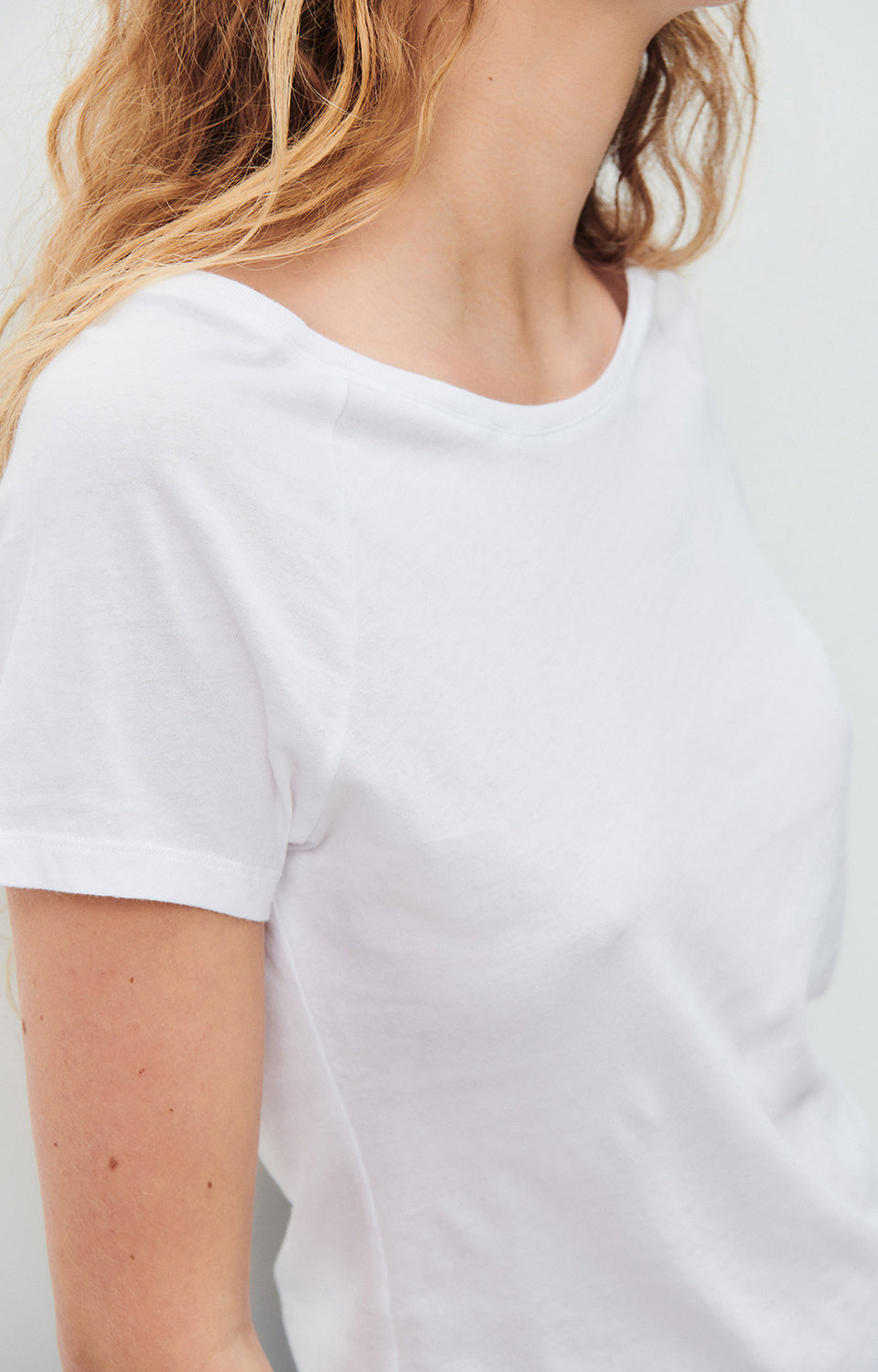 Women White Cotton T-Shirt