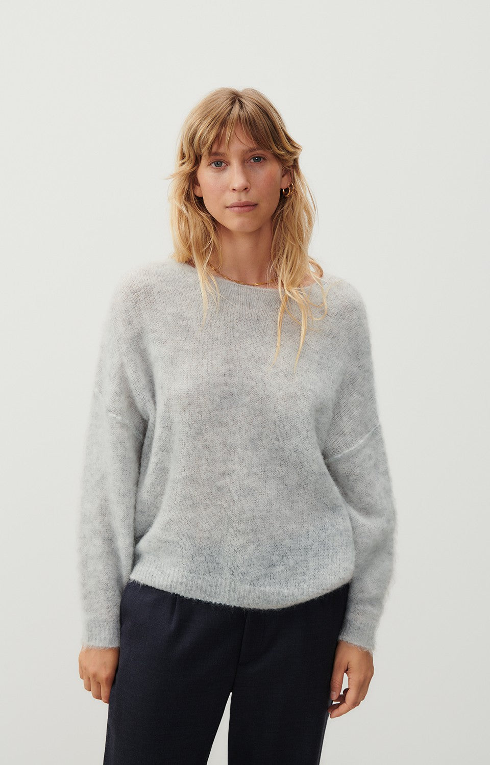 Women Grey Knit Sweater