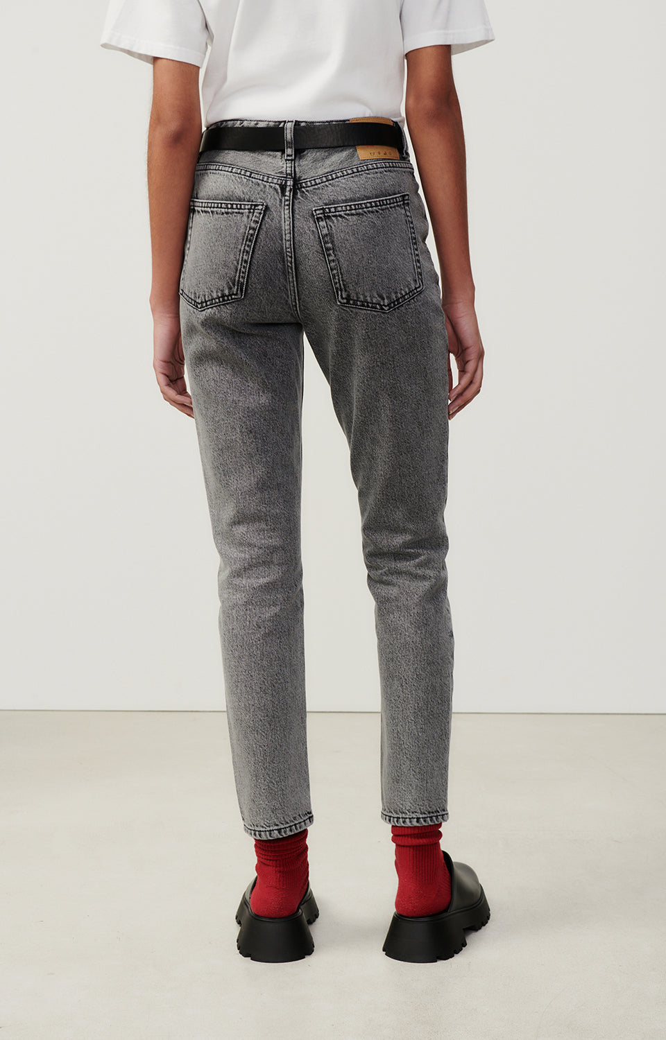 Women Grey Denim Trousers