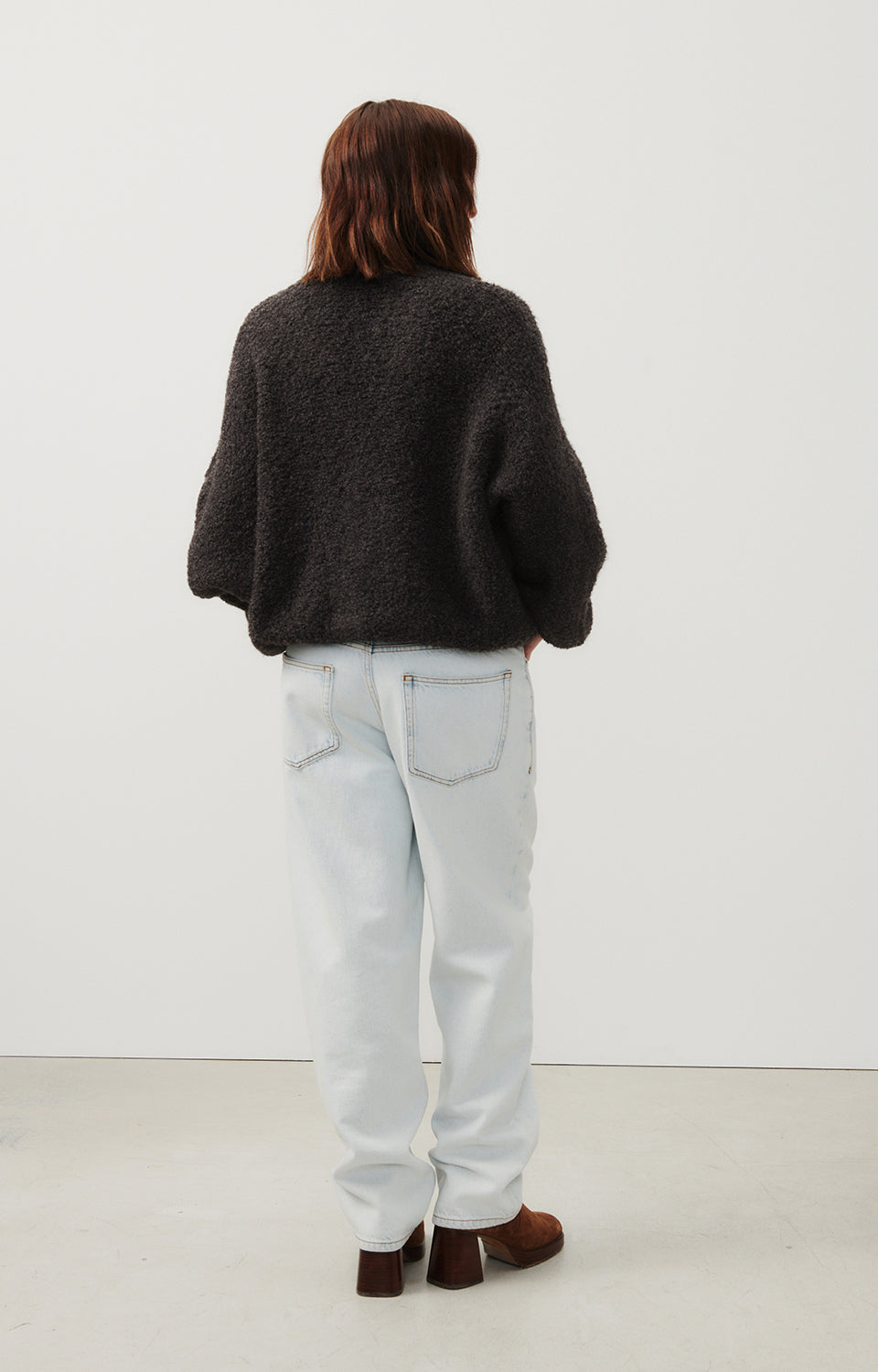 Women Dark Grey Knit Cardigan