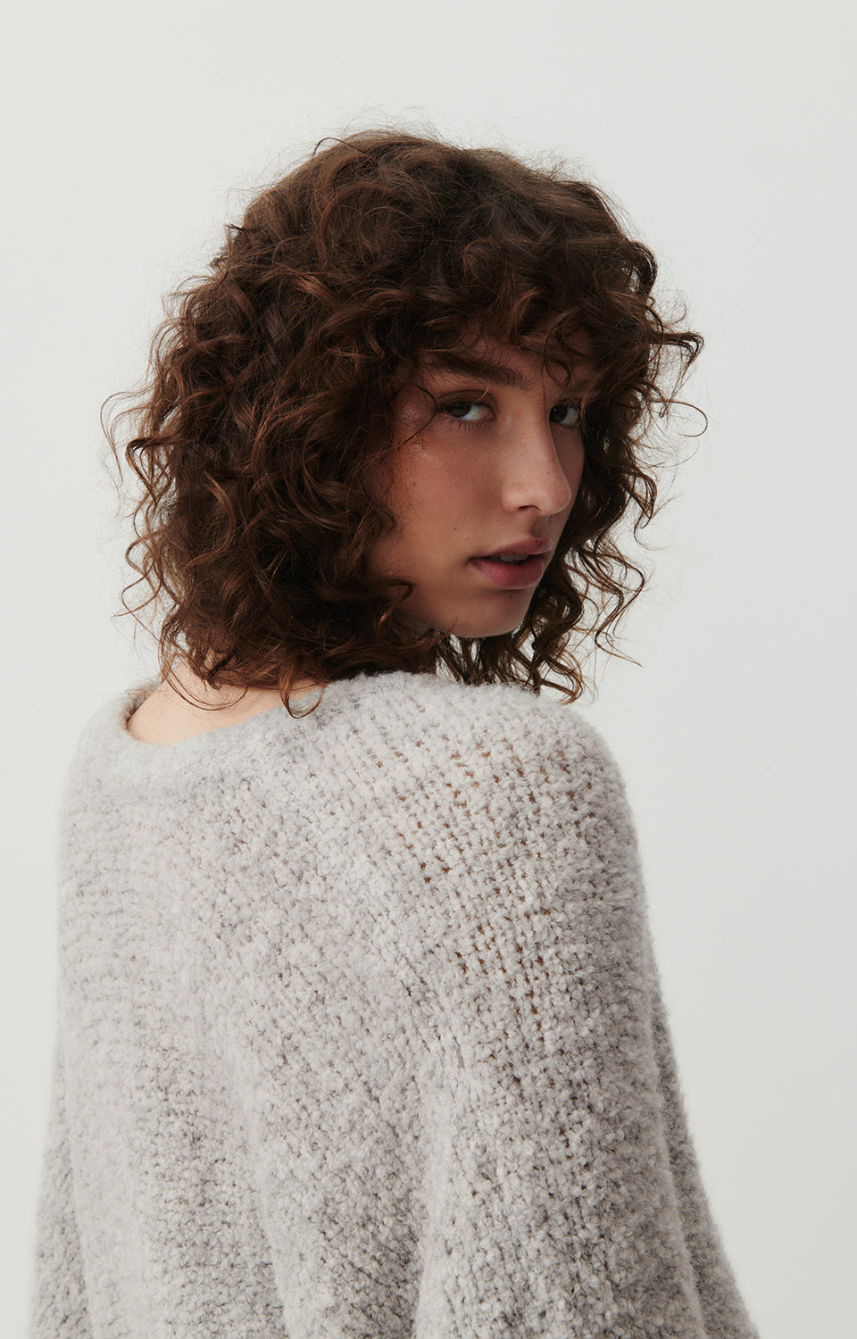 Women Grey Knit Cardigan