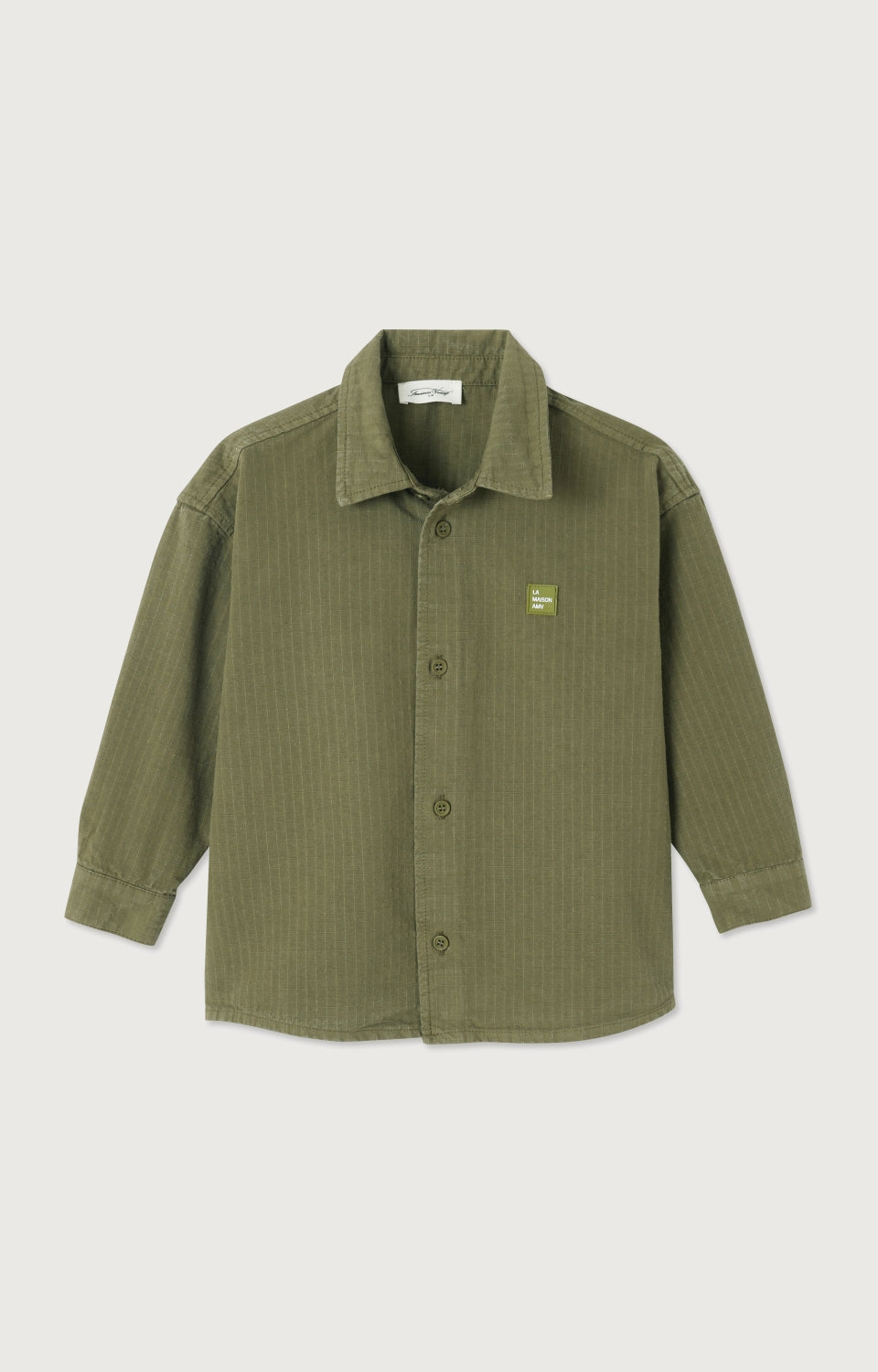 Boys Green Cotton Shirt