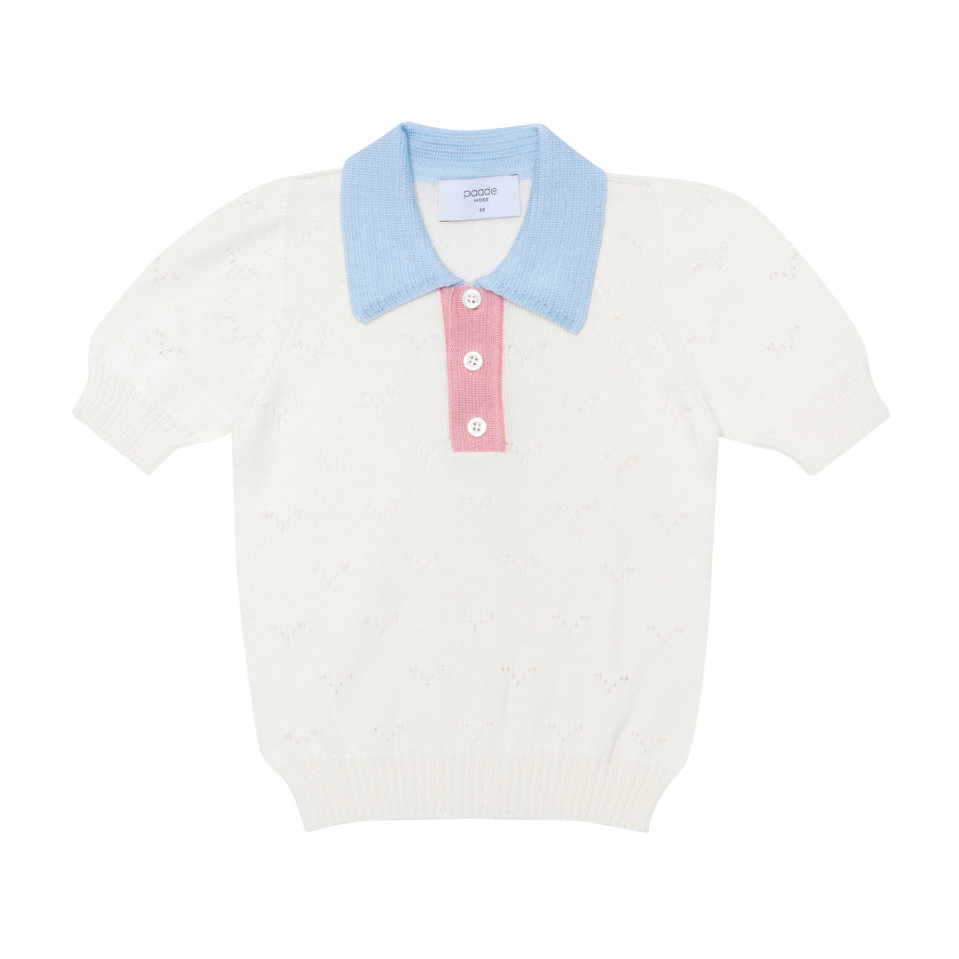 Boys & Girls White Cotton Polo Shirt