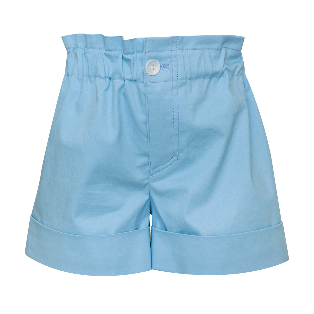 Girls Blue Cotton Shorts