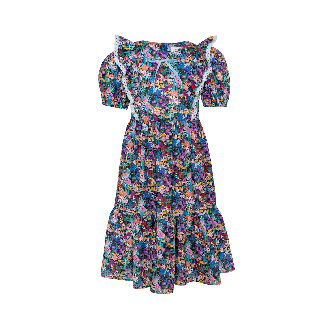 Girls Multicolor Cotton Dress