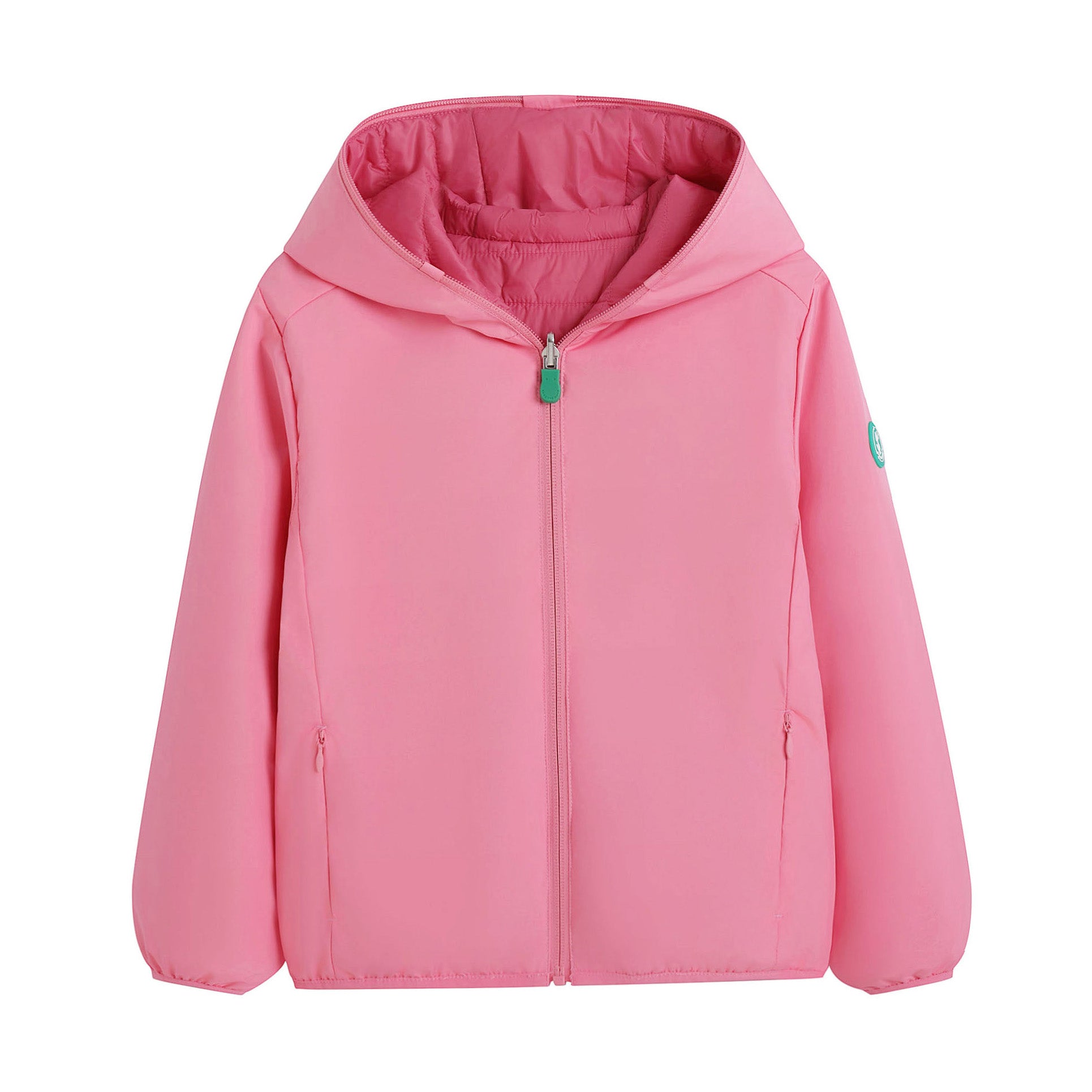 Boys & Girls Pink Hooded Reversible Padded Jacket