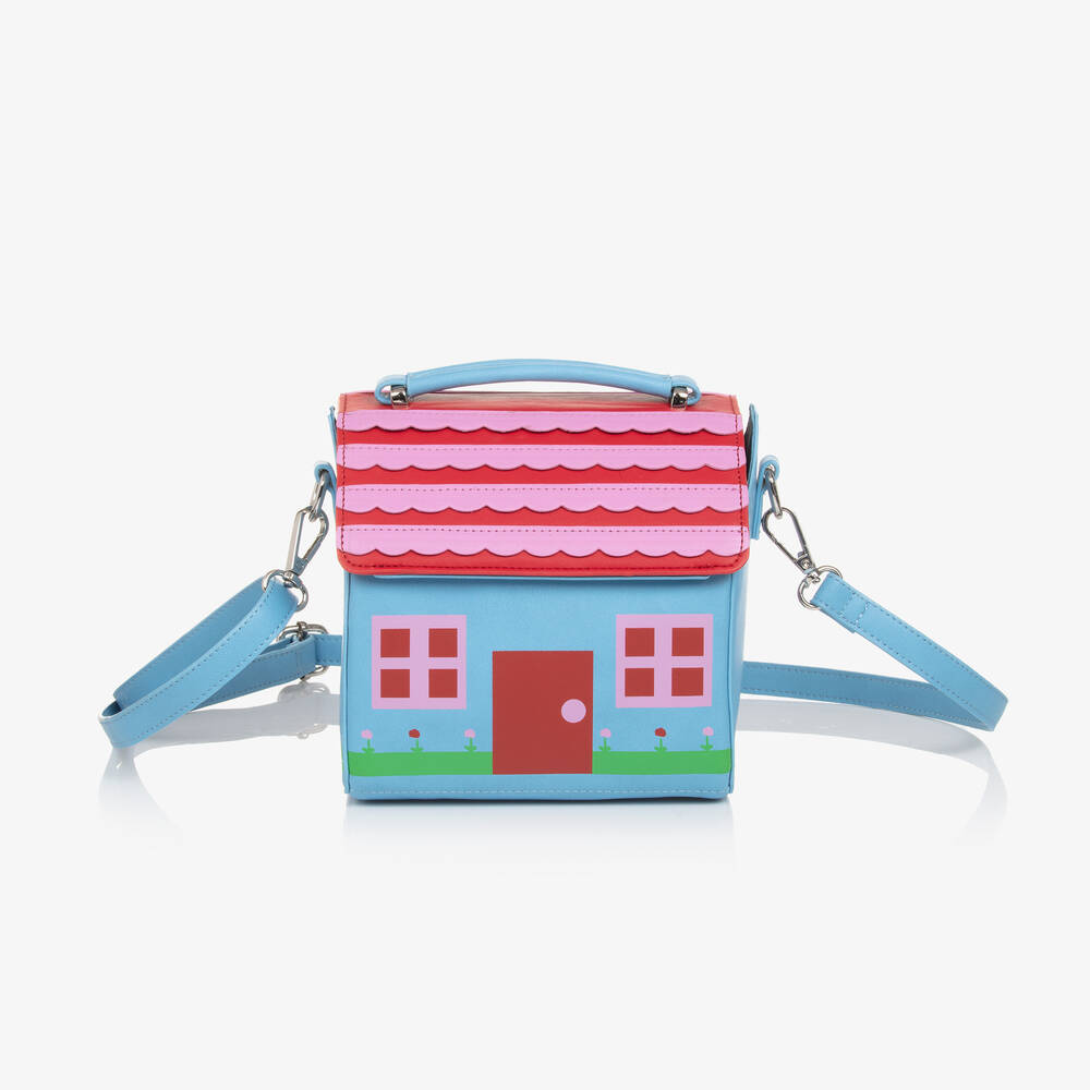 Girls Blue Farmhouse Shoulder Bag(L15.5xH18xD12.5cm)