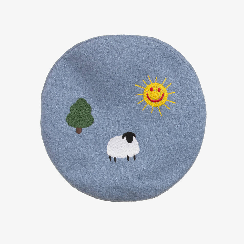 Girls Light Blue Sheep Beret