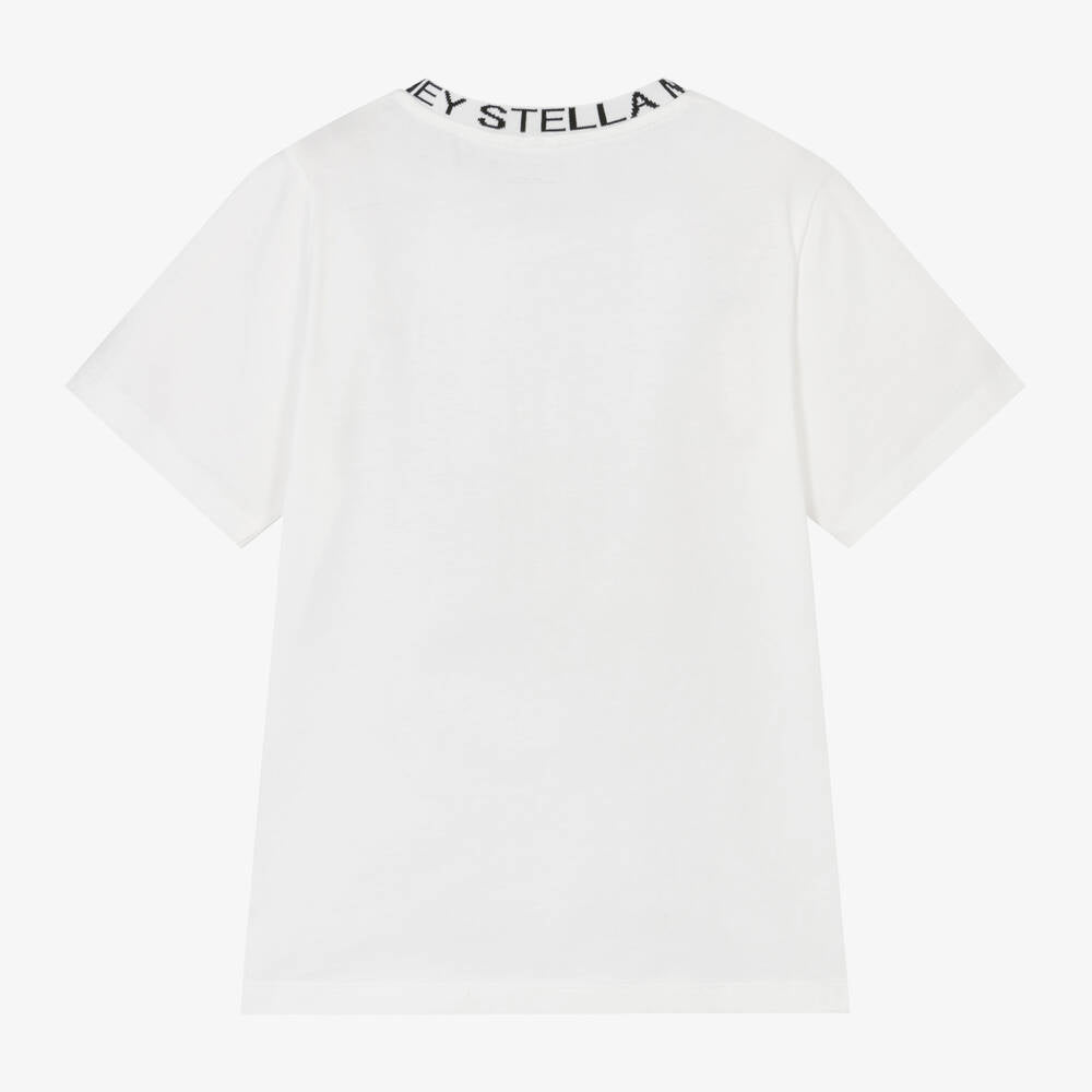 Boys White Cotton T-Shirt