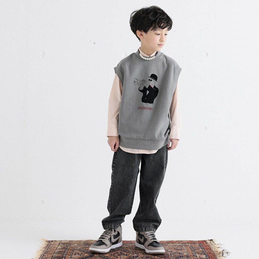 Boys & Girls Grey Denim Trousers