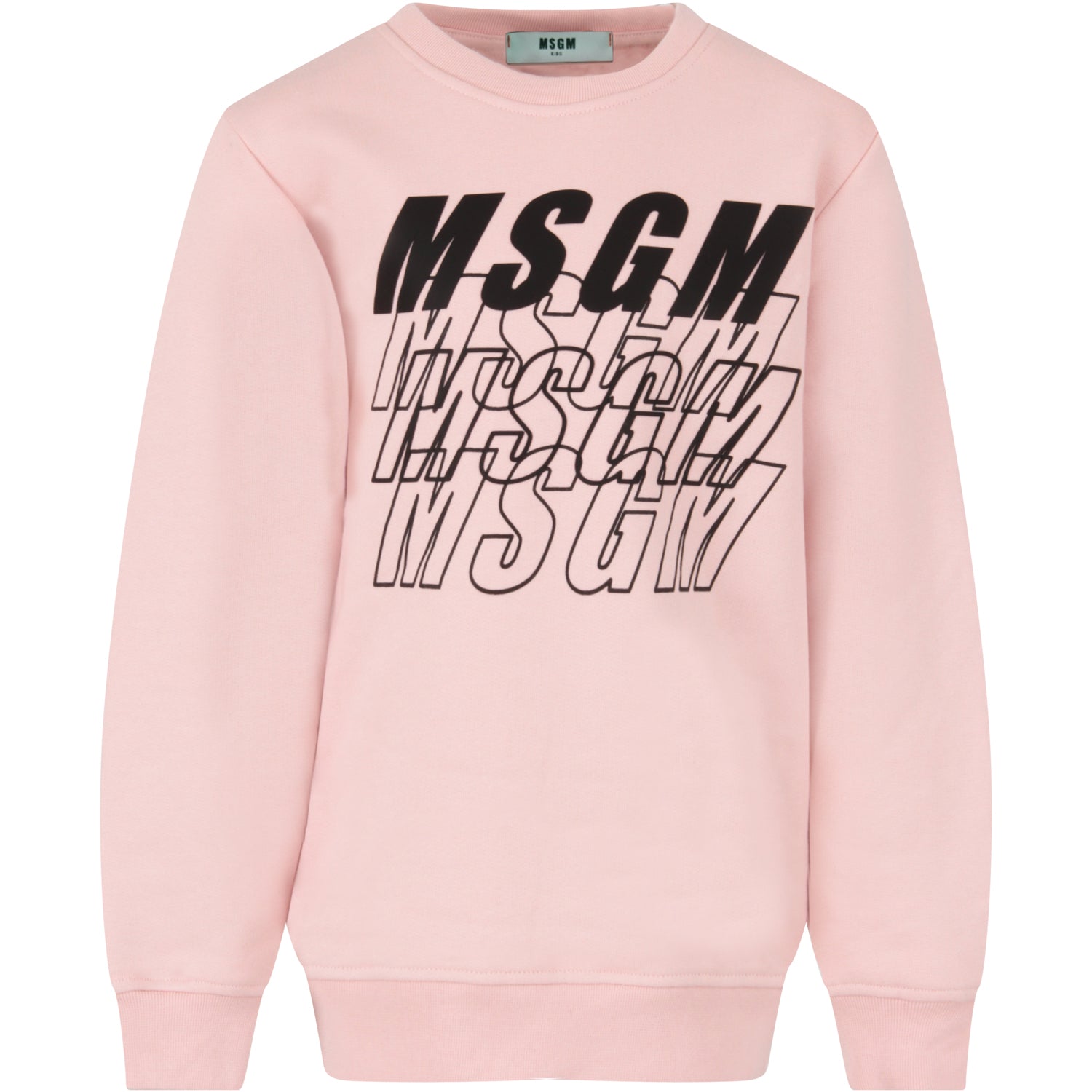 Boys & Girls Pink Cotton Sweatshirt