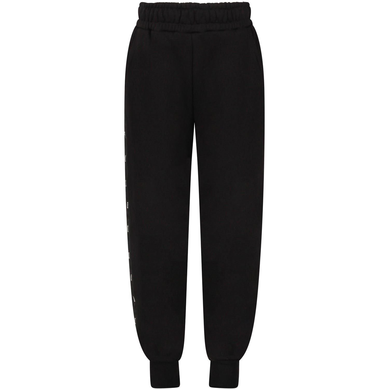 Boys Black Cotton Sweatpants