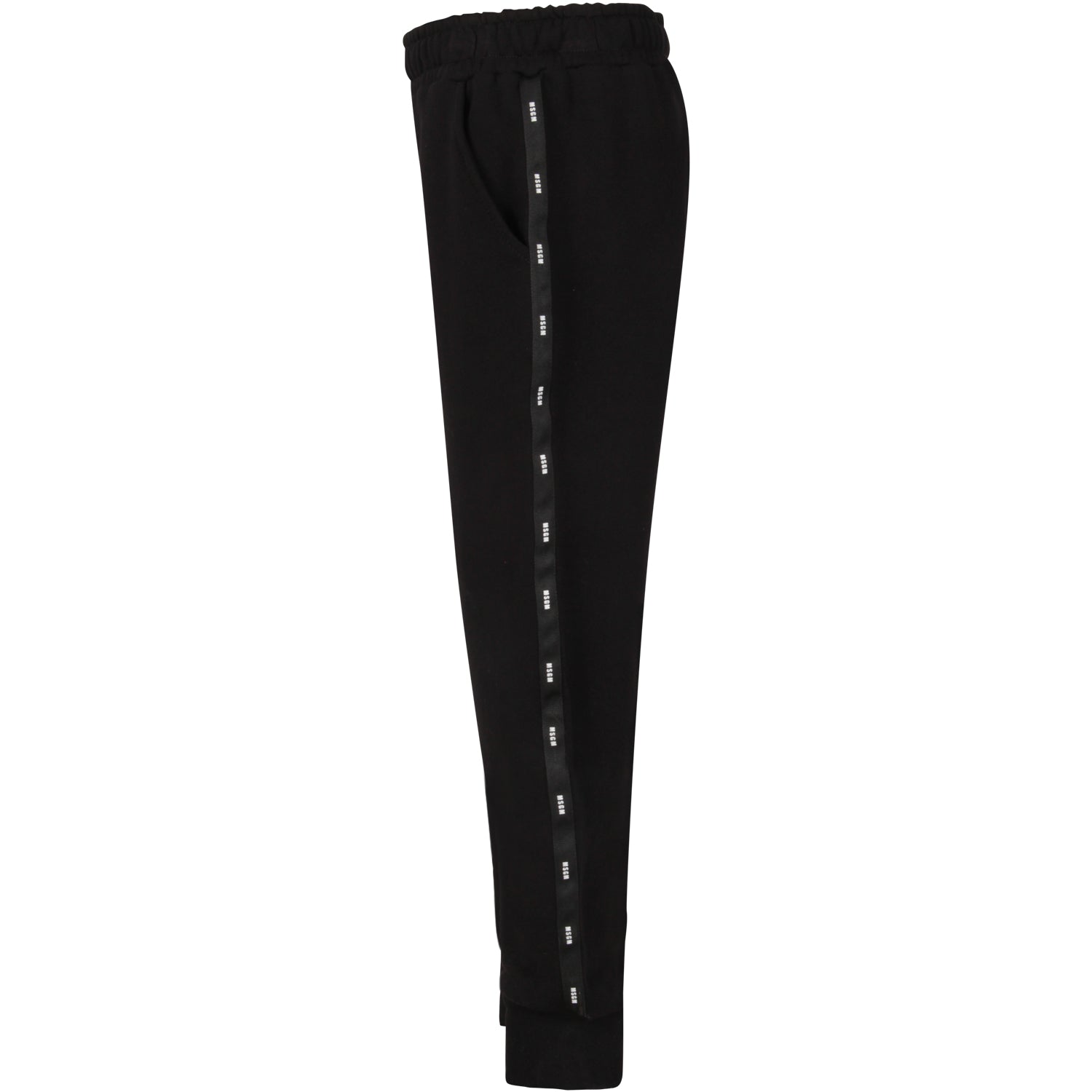 Boys Black Cotton Sweatpants