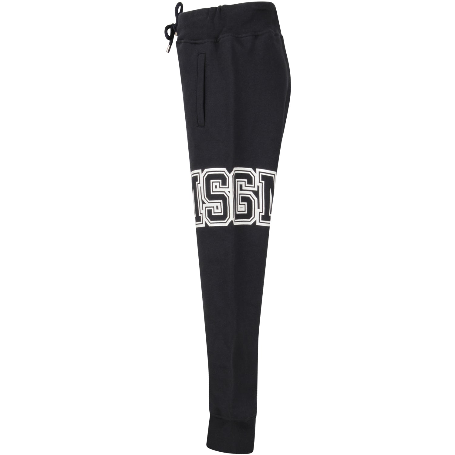 Boys Black Cotton Sweatpants