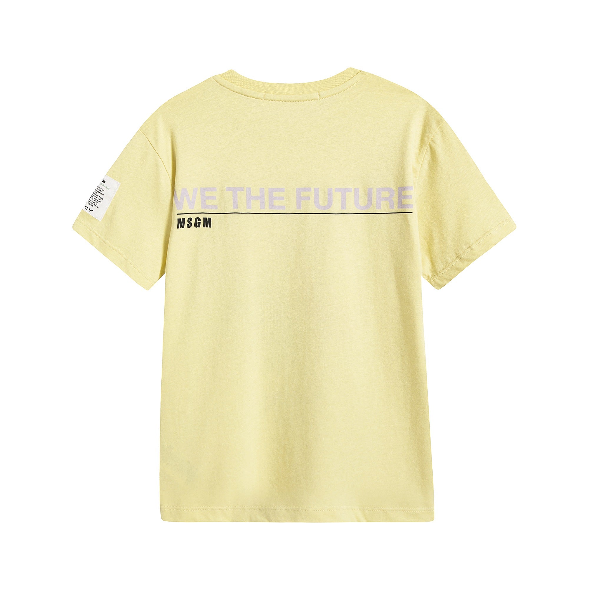 Boys & Girls Yellow Logo Cotton T-Shirt