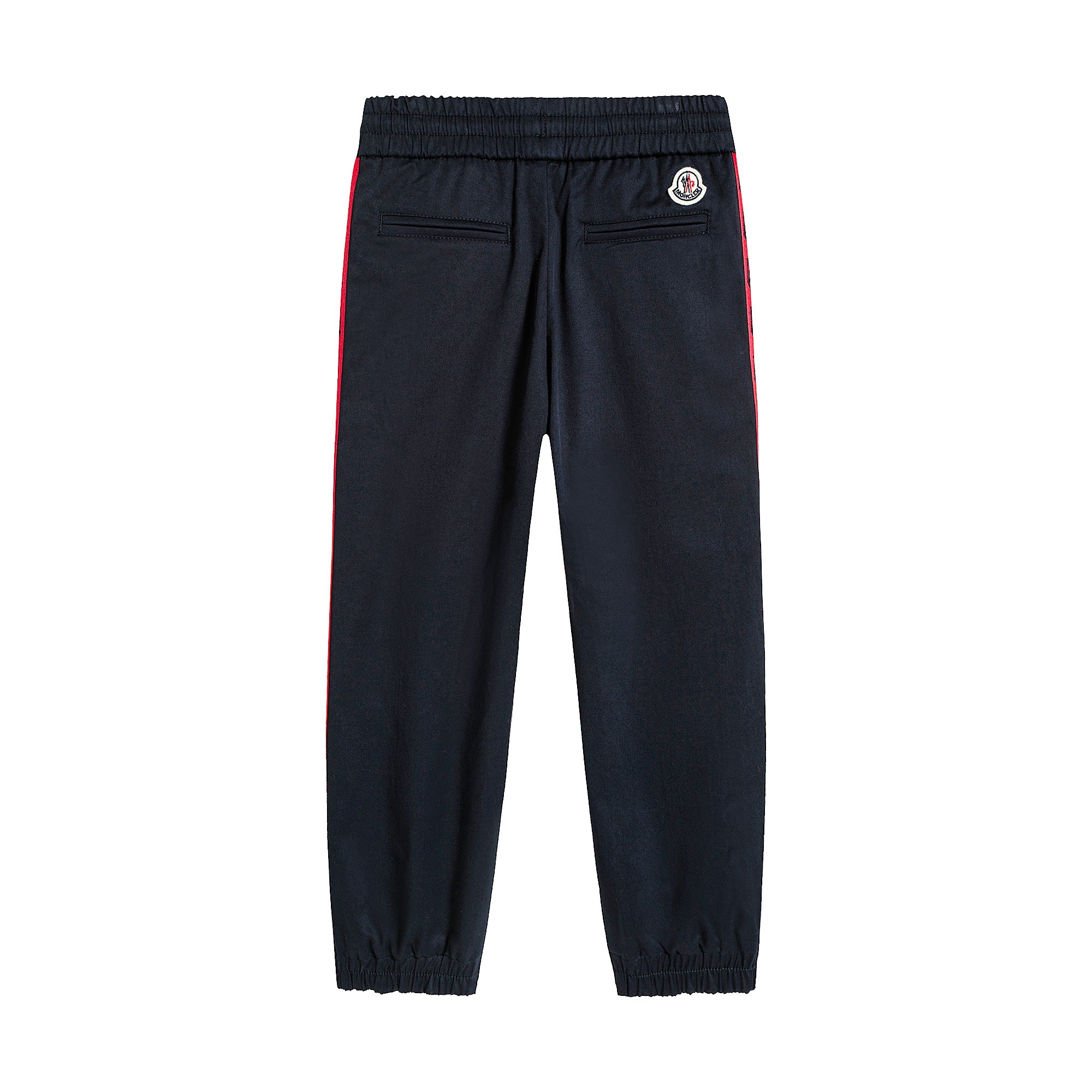 Boys Navy Blue Logo Cotton Trousers