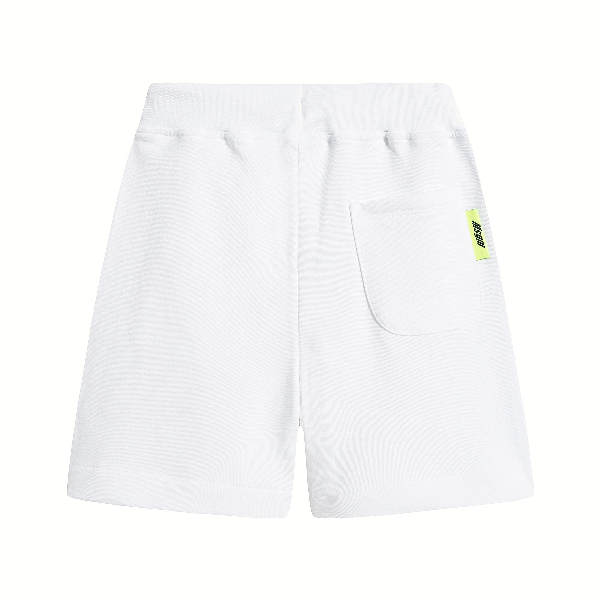 Boys White Logo Fleece Cotton Shorts