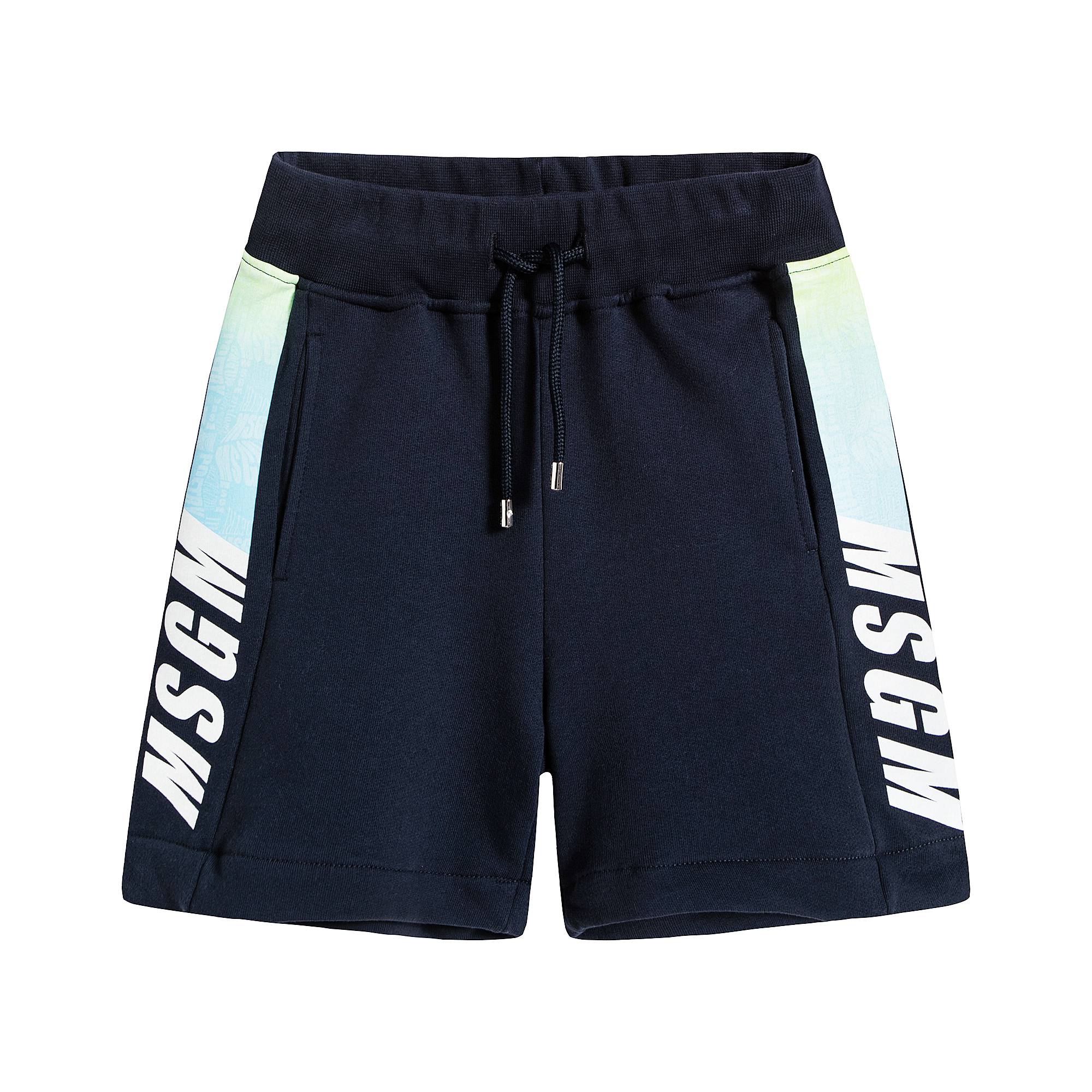 Boys Black Logo Cotton Shorts