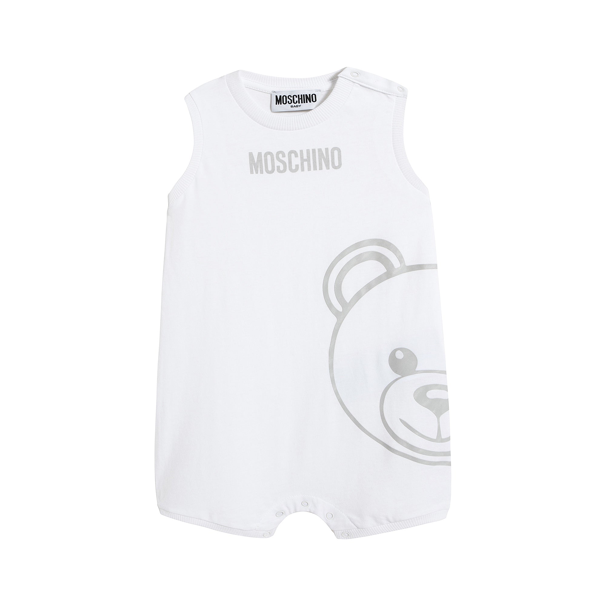 Baby Boys & Girls White Cotton Romper