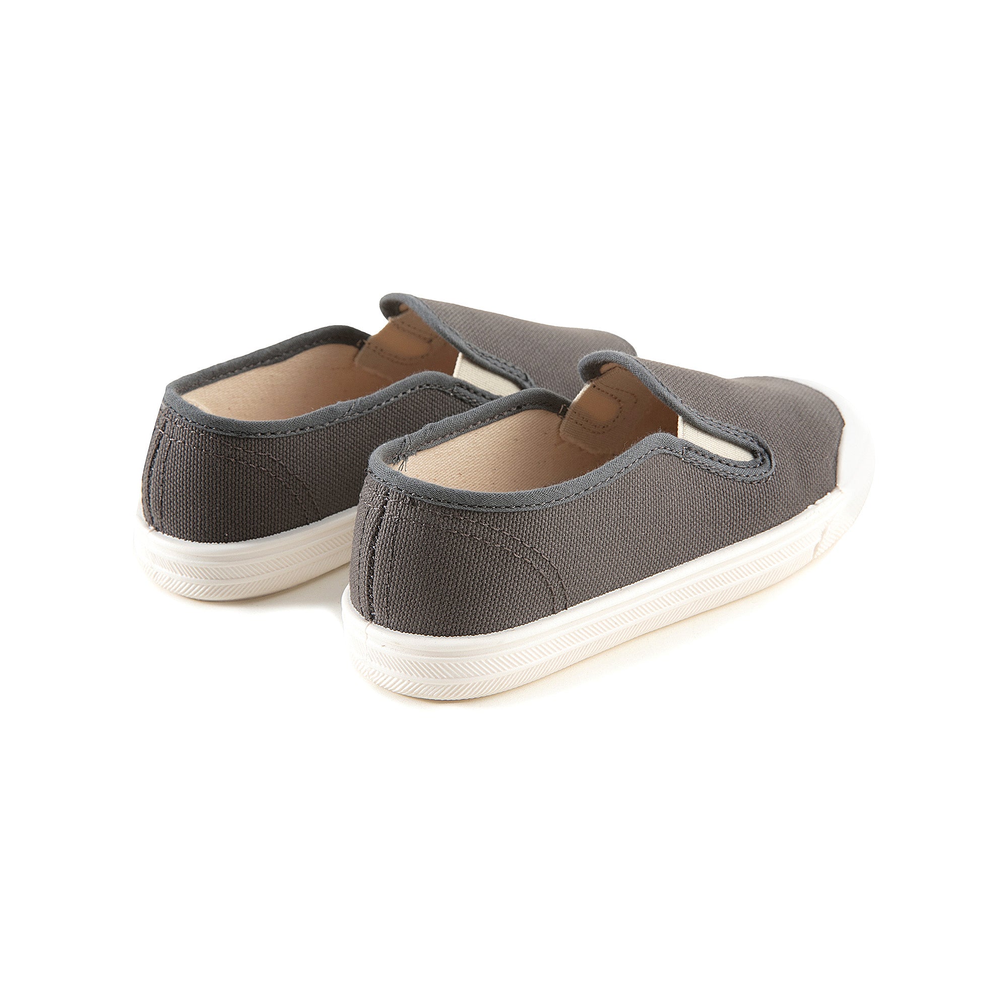 Baby Boys & Girls Grey Canvas Shoes