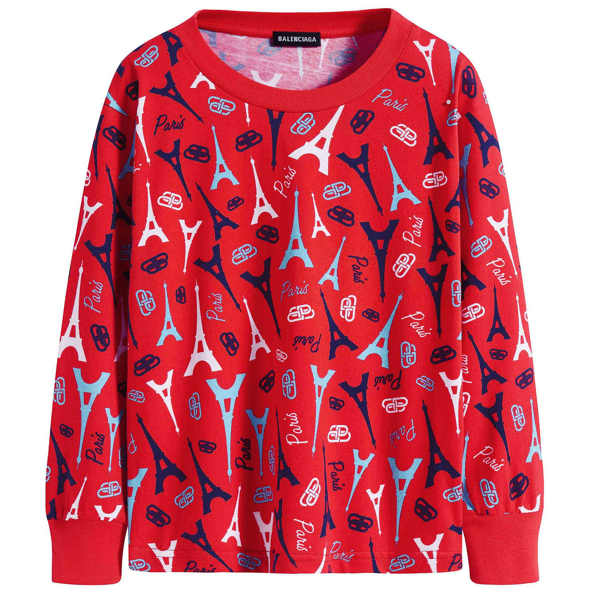 Boys & Girls Red Paris Cotton Top