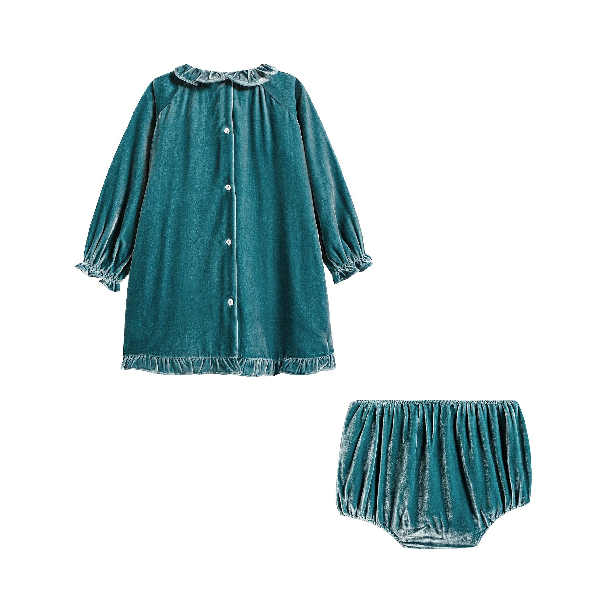 Baby Girls Green Dress Set