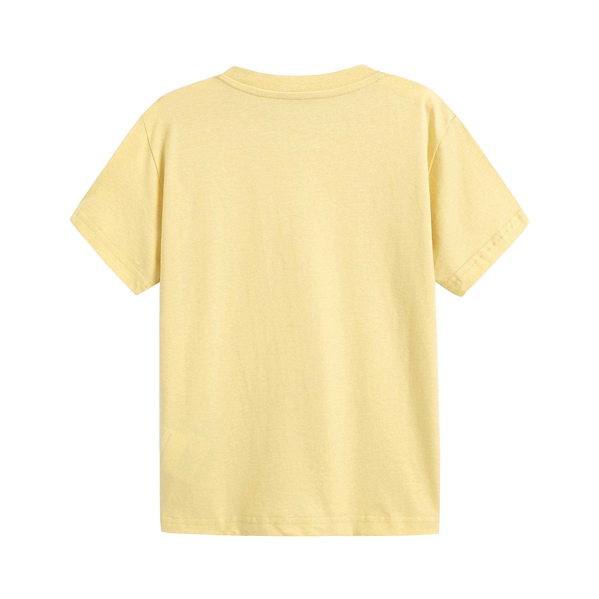 Boys & Girls Yellow Logo Cotton T-Shirt