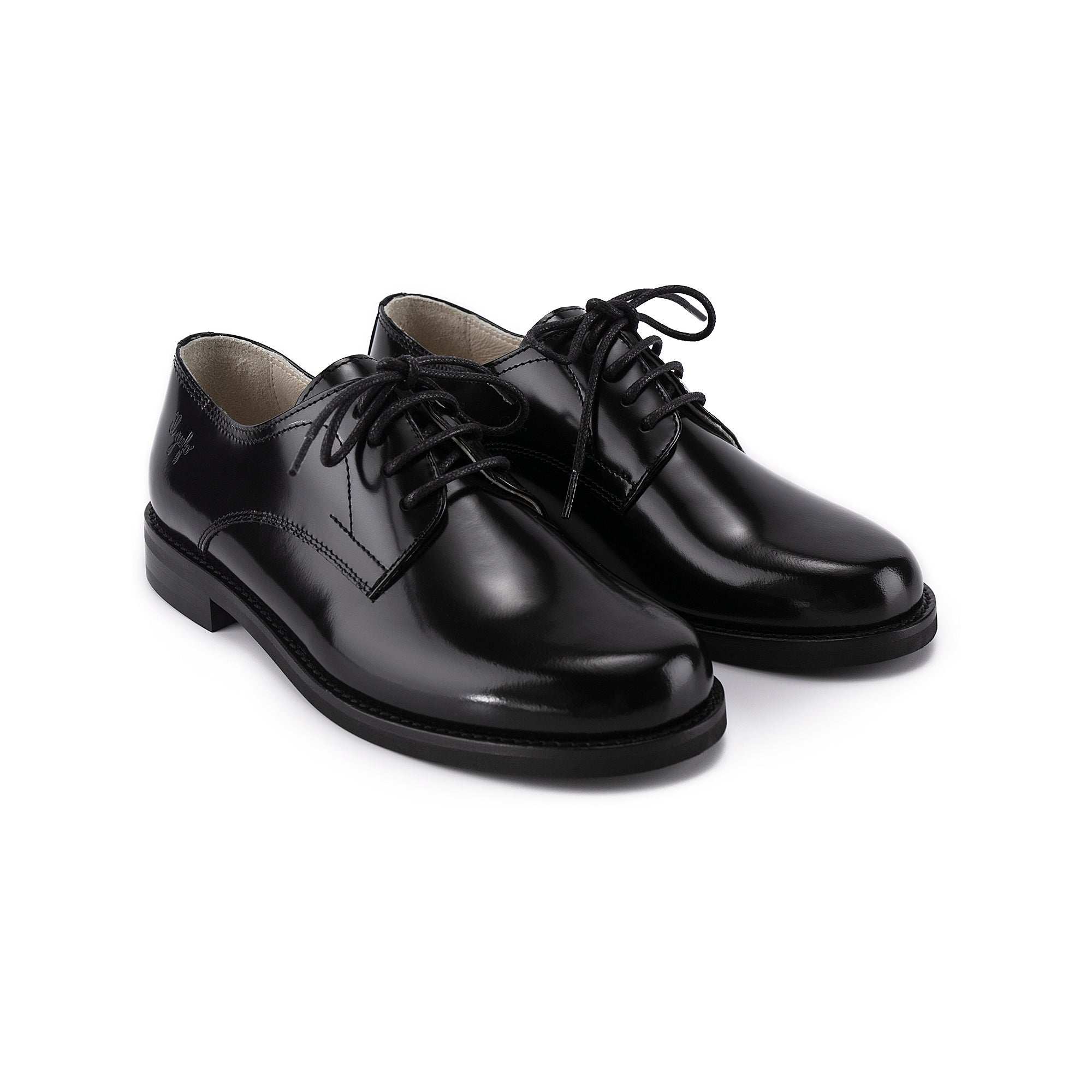 Boys Black Leather Shoes