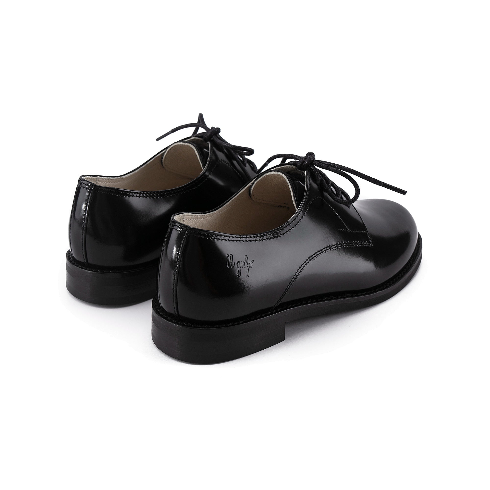 Boys Black Leather Shoes