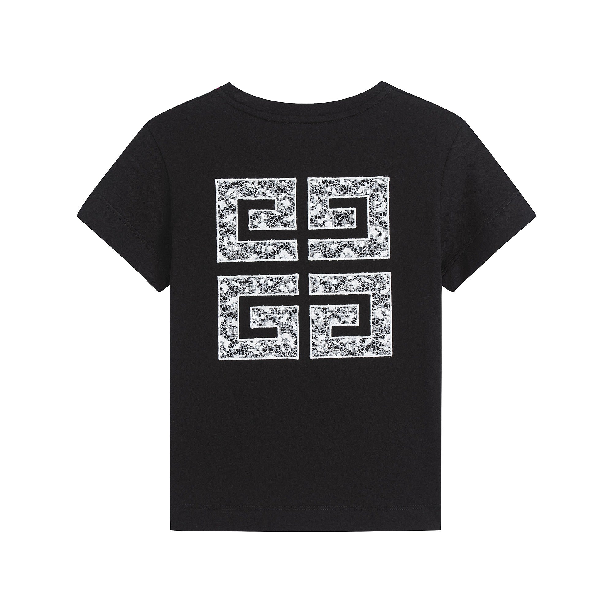 Boys & Girls Black Logo Cotton T-Shirt