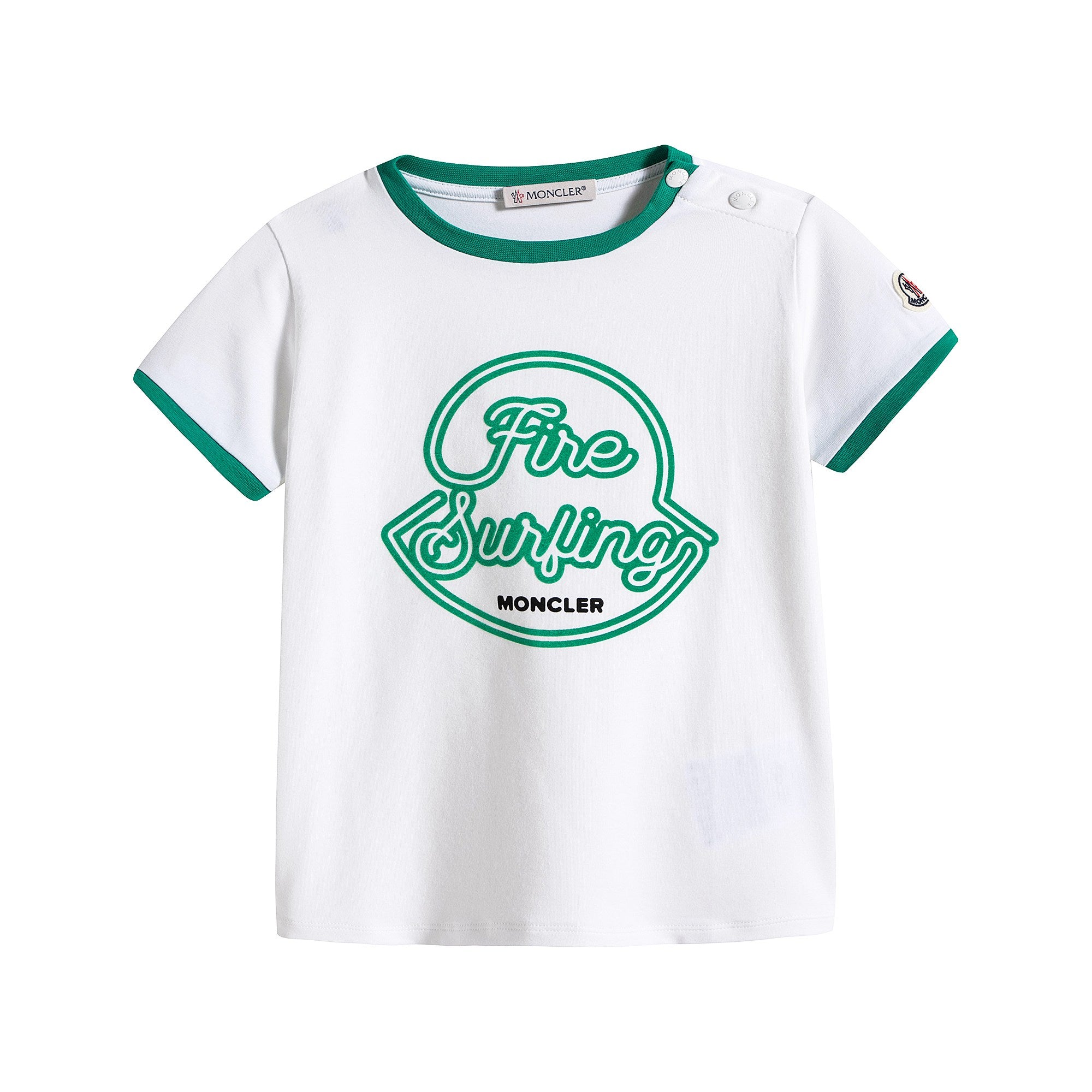 Baby Boys White Logo Cotton T-Shirt