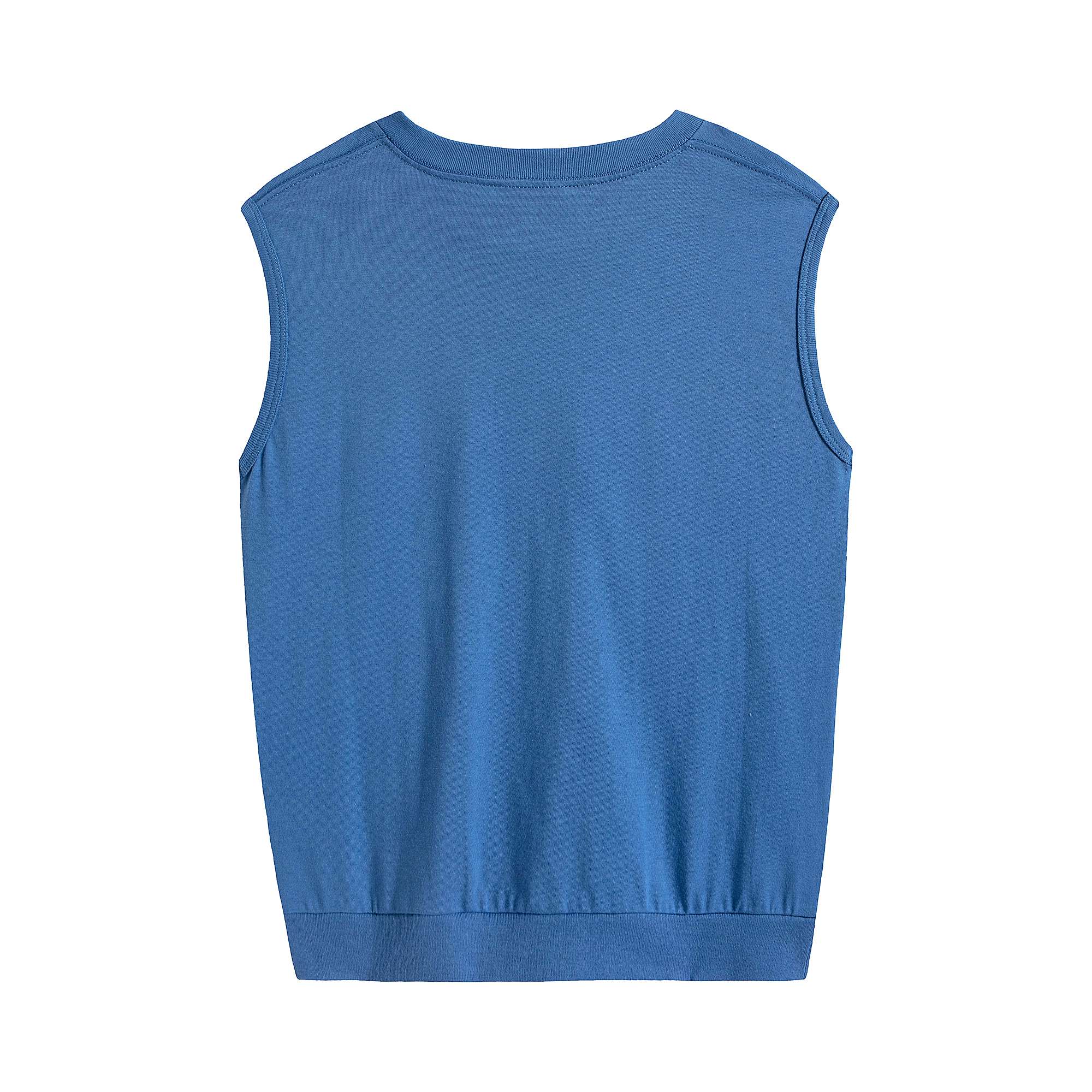 Boys Blue Logo Cotton T-Shirt